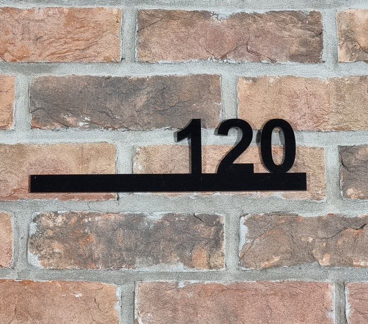 Modern Black Acrylic House Number Sign