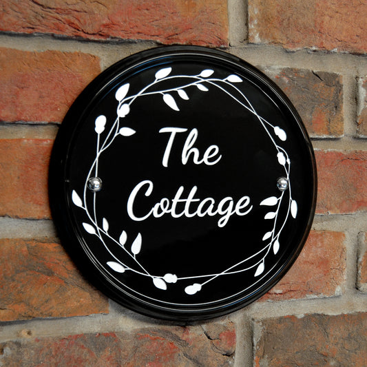 Round Ceramic House Sign 24cm