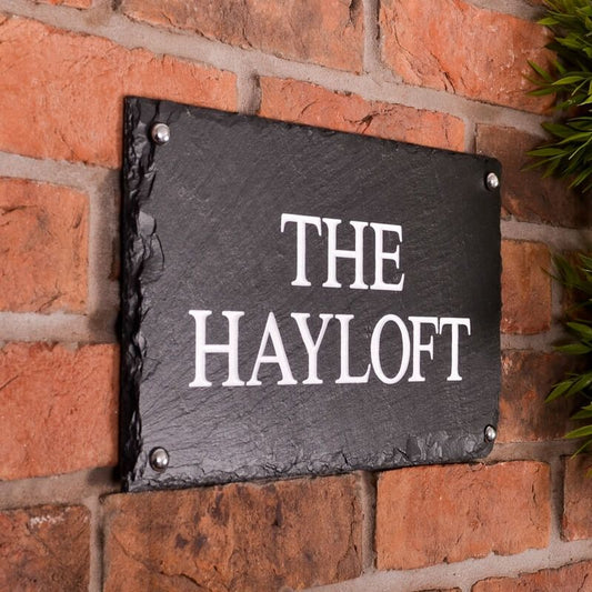 Rustic Slate House Sign