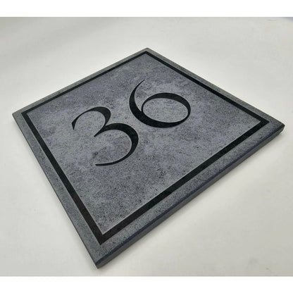 Reversed Slate House Number - 15 x 15cm