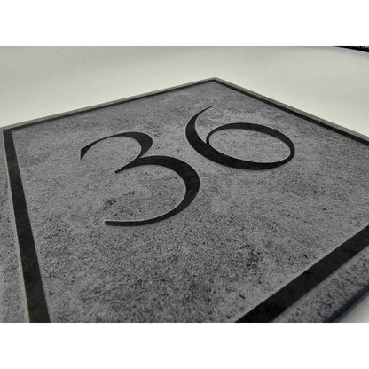 Reversed Slate House Number - 15 x 15cm