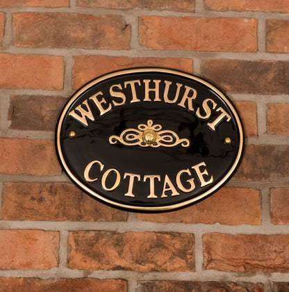 Oval House Sign