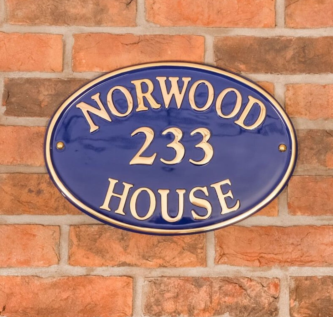 Oval House Sign