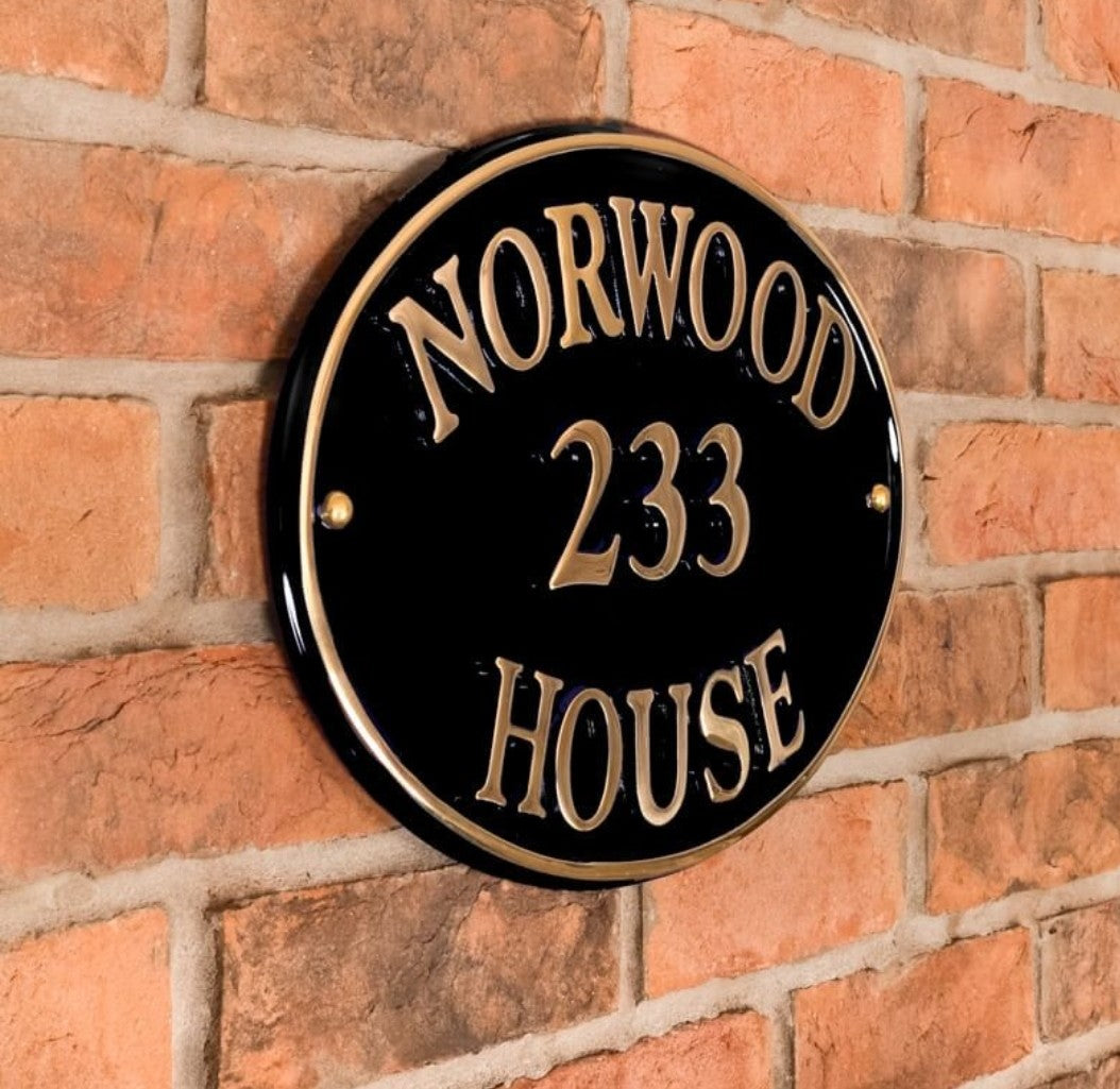 Oval House Sign