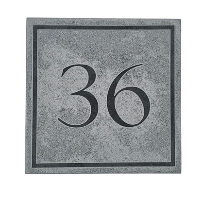 Reversed Slate House Number - 15 x 15cm
