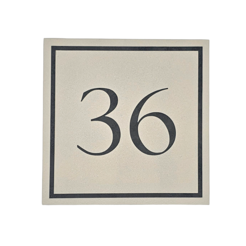 Reversed Slate House Number - 15 x 15cm
