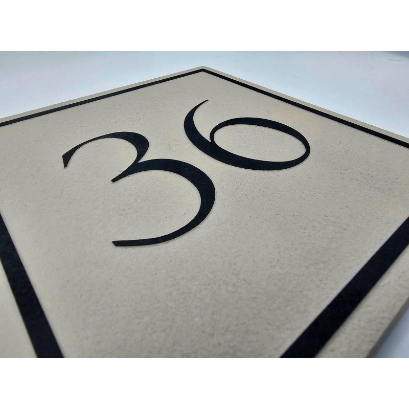 Reversed Slate House Number - 15 x 15cm