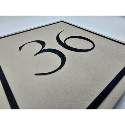 Reversed Slate House Number - 15 x 15cm