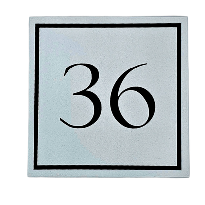 Reversed Slate House Number - 15 x 15cm