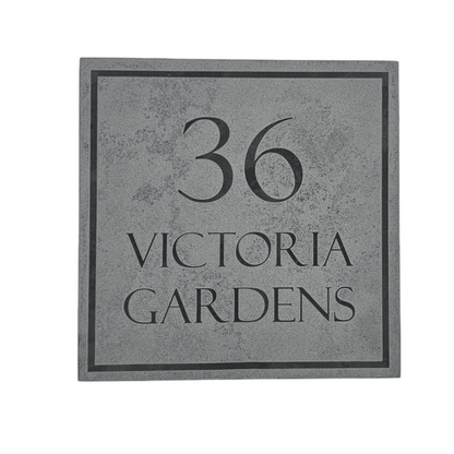 Reversed Slate House Sign - 20 x 20cm