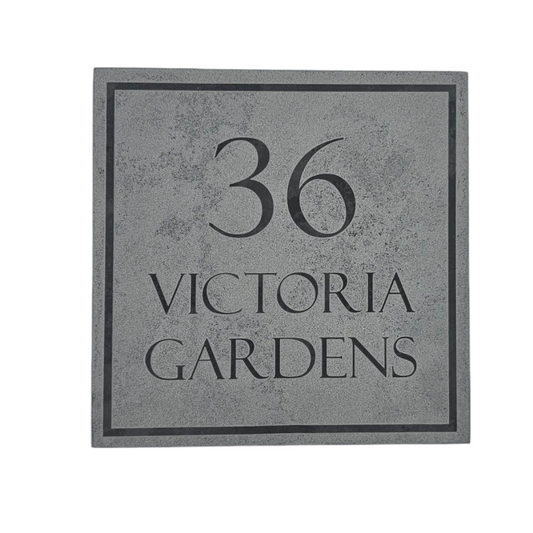 Reversed Slate House Sign - 20 x 20cm