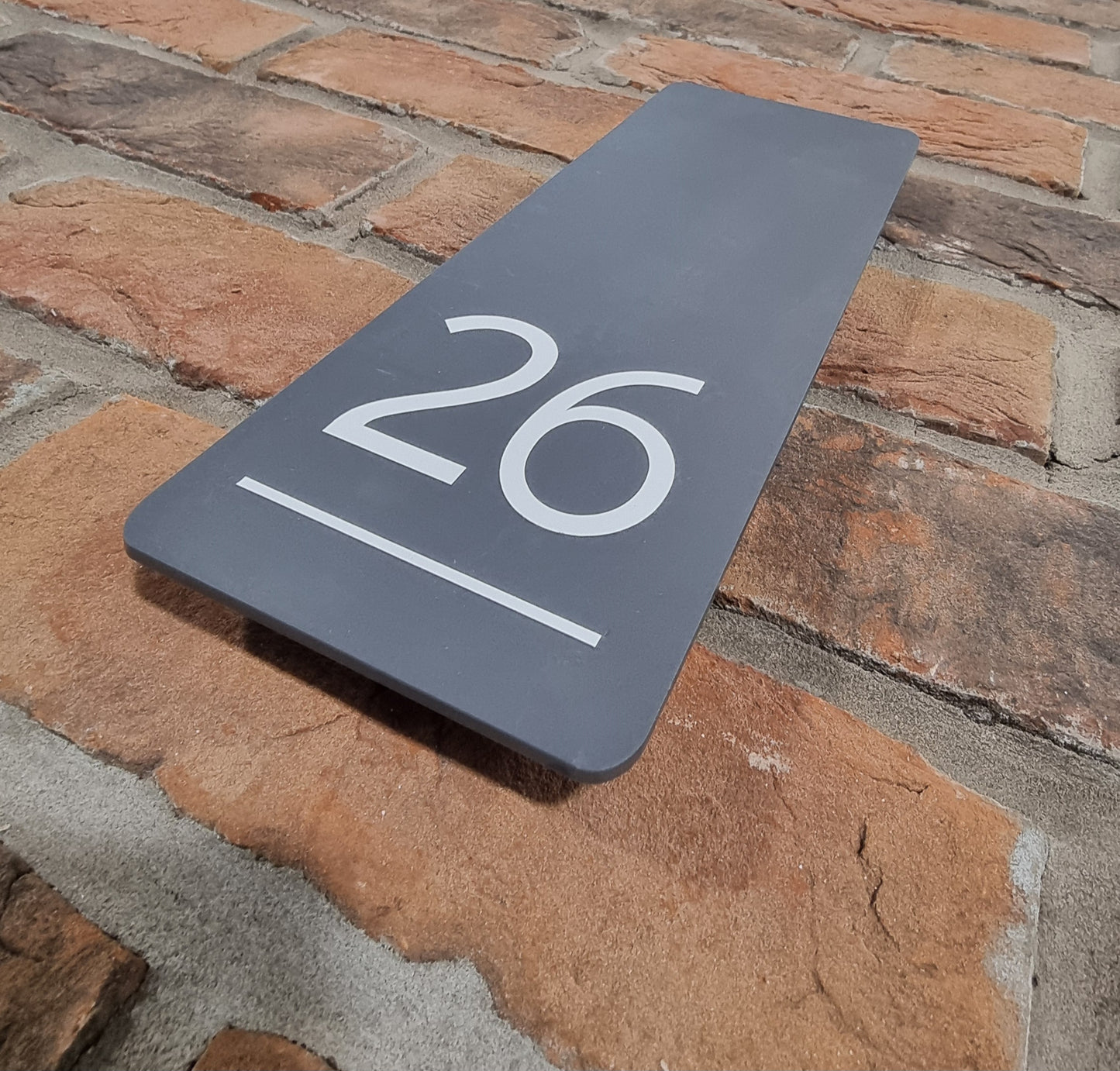 Acrylic House Sign - Rectangle Curved 35 x 19cm