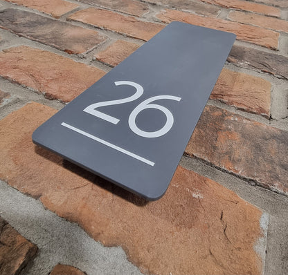 Acrylic House Sign - Rectangle Curved 35 x 19cm