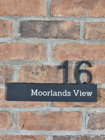 Acrylic House Sign - Rose Gold/Black