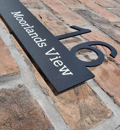 Acrylic House Sign - Rose Gold/Black