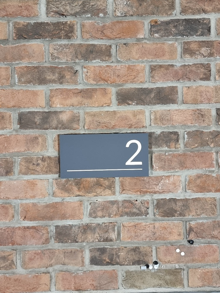 Acrylic House Sign - Rectangle Curved 35 x 19cm