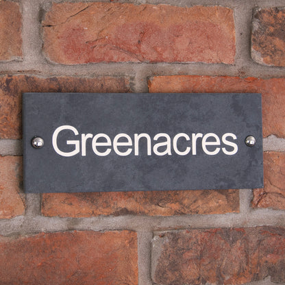 Smooth Slate House Sign
