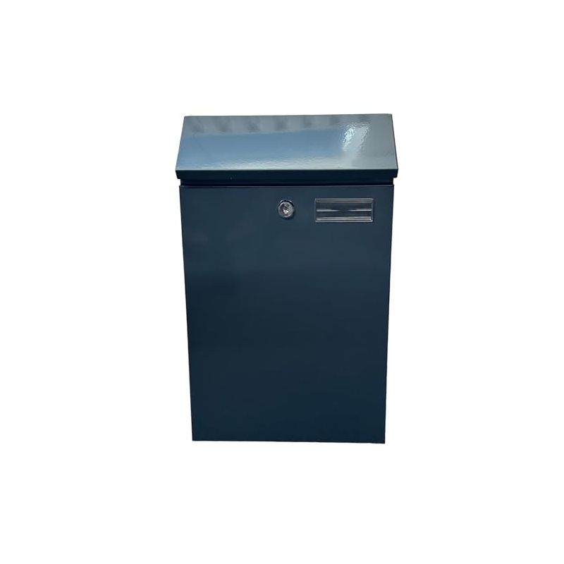 Personalised galvanised steel letterbox - Anthracite grey