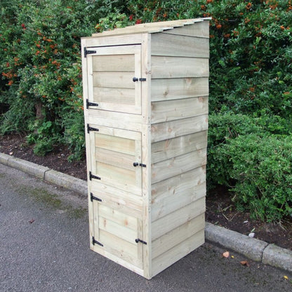 Wooden Recycling Bin Store FREE personalised address labels