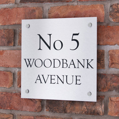 Stainless Steel Square House Sign