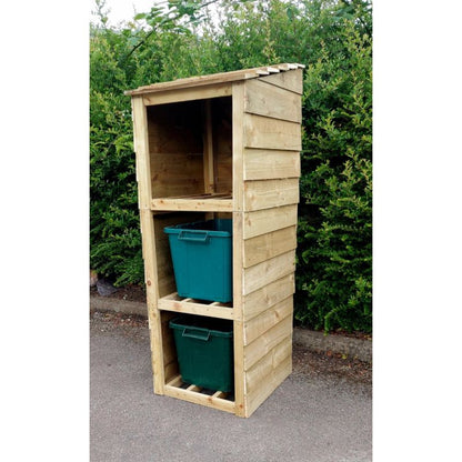 Wooden Recycling Bin Store FREE personalised address labels
