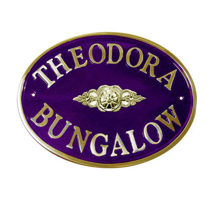 Oval House Sign