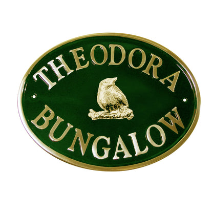 Oval House Sign