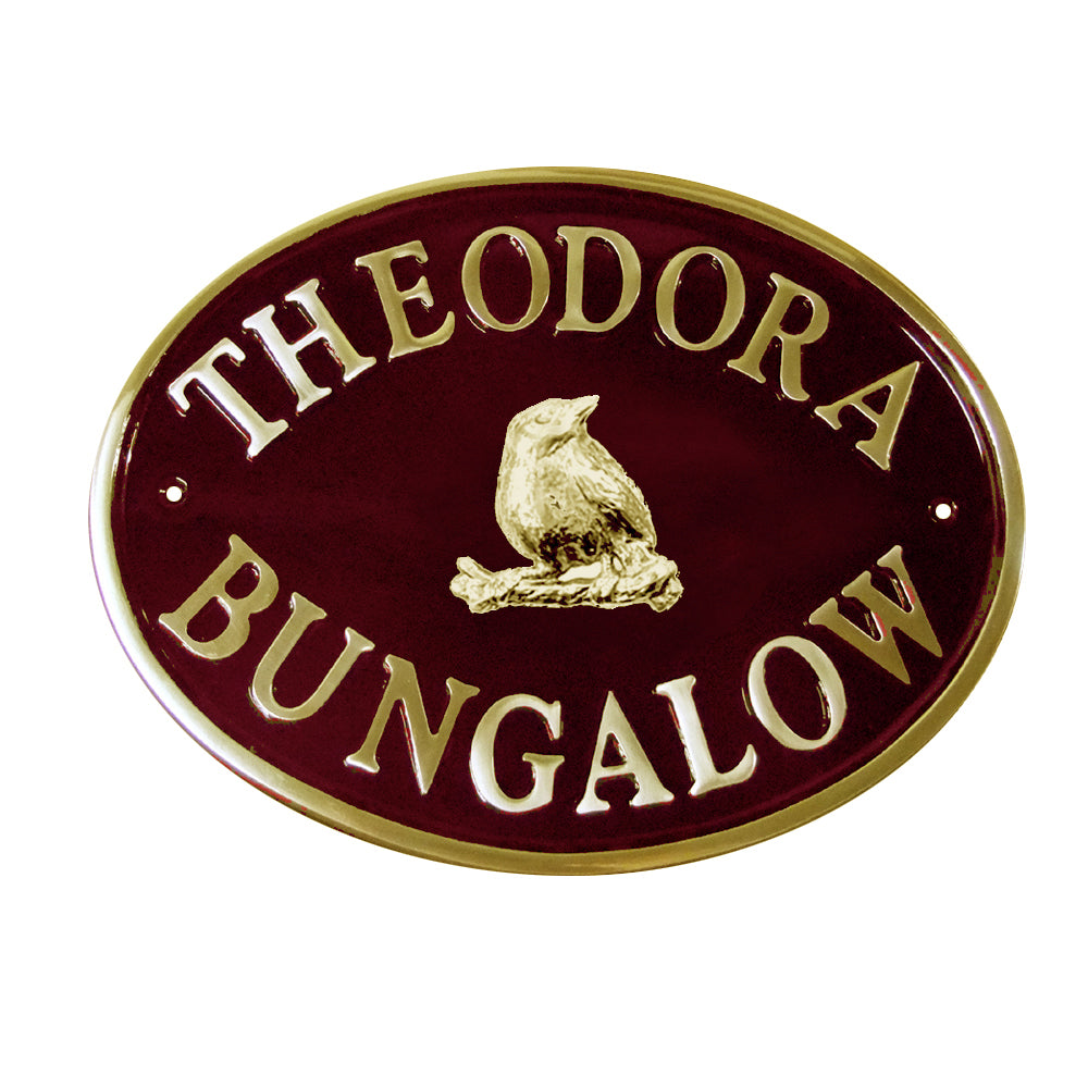 Oval House Sign