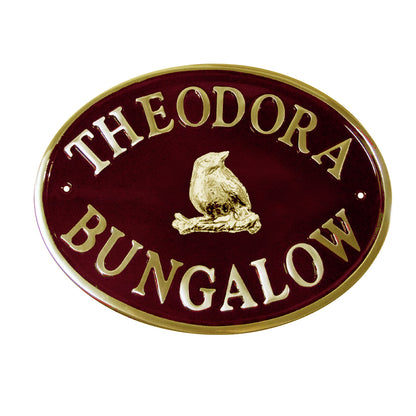 Oval House Sign