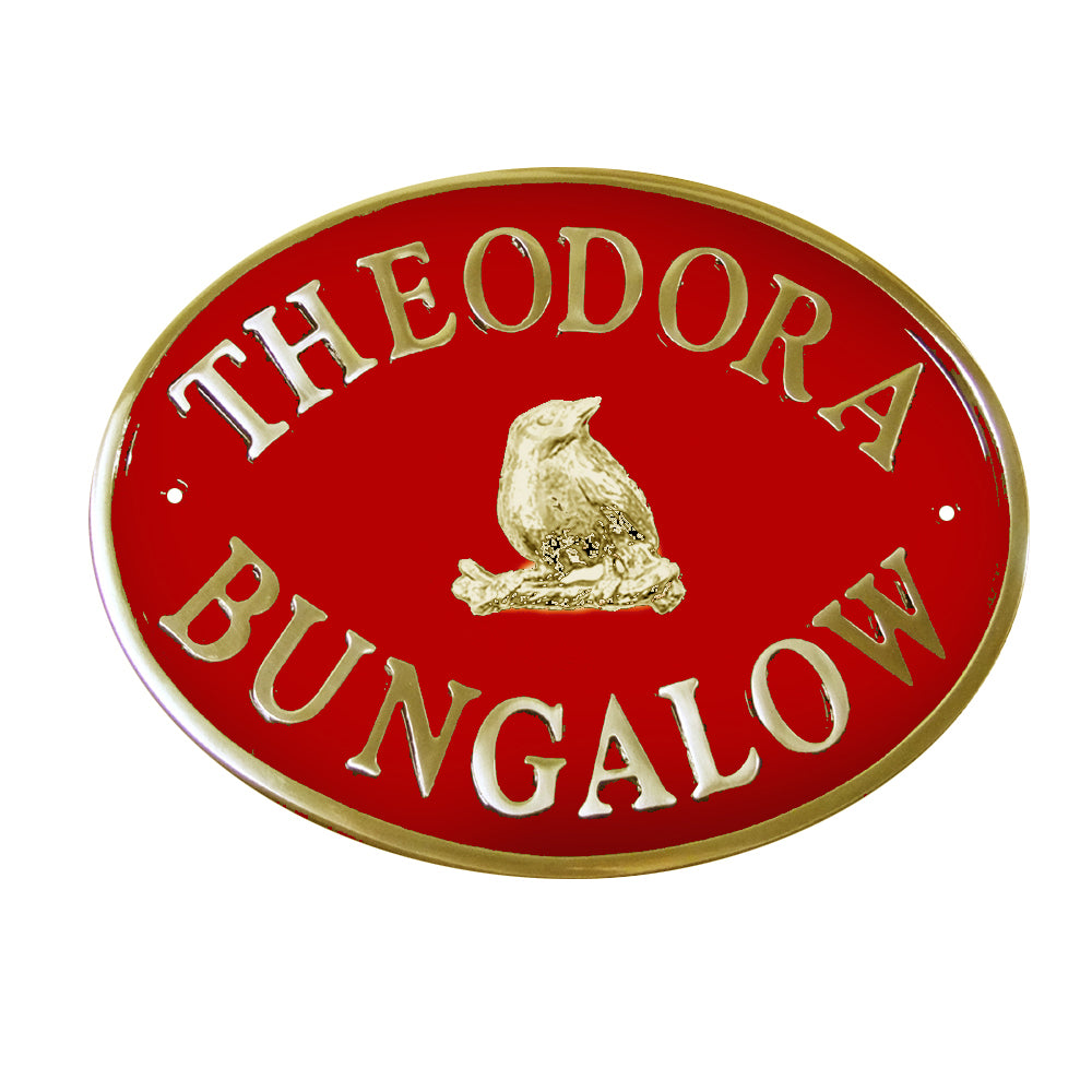 Oval House Sign