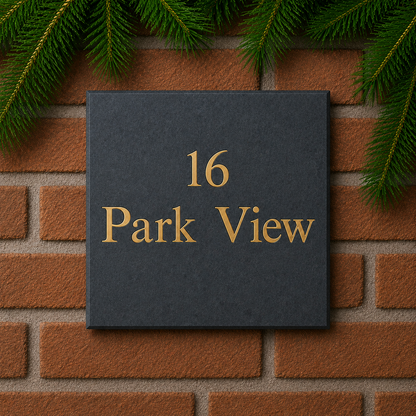 Smooth Slate House Sign