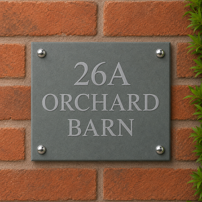 Smooth Slate House Sign