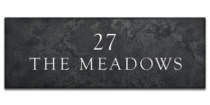 Smooth Slate House Sign