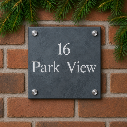 Smooth Slate House Sign