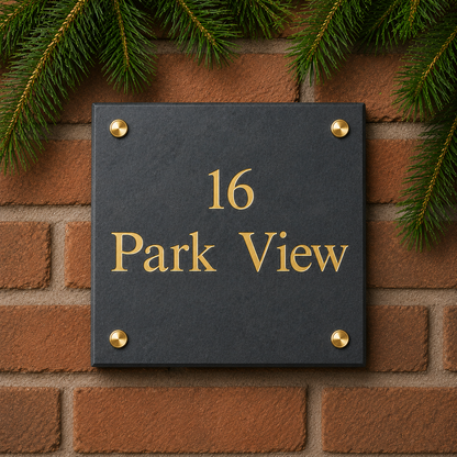 Smooth Slate House Sign