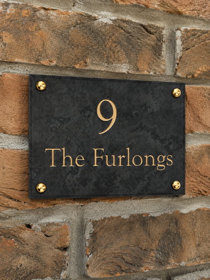 Smooth Slate House Sign