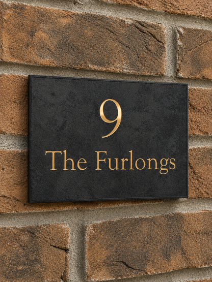 Smooth Slate House Sign