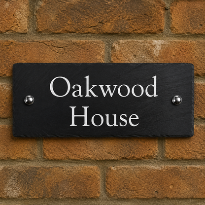 Rustic Slate House Sign