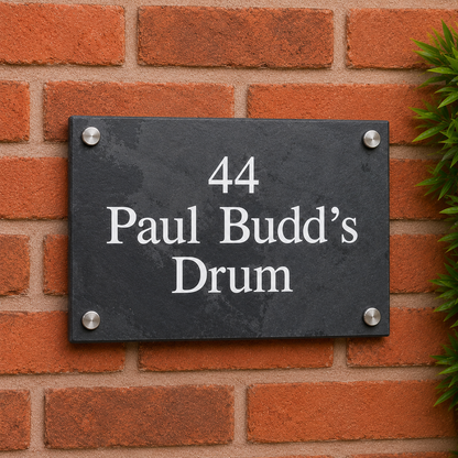 Smooth Slate House Sign