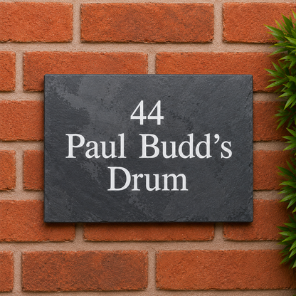 Smooth Slate House Sign