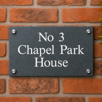 Smooth Slate House Sign