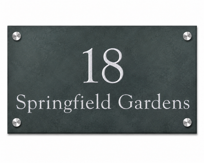 Smooth Slate House Sign