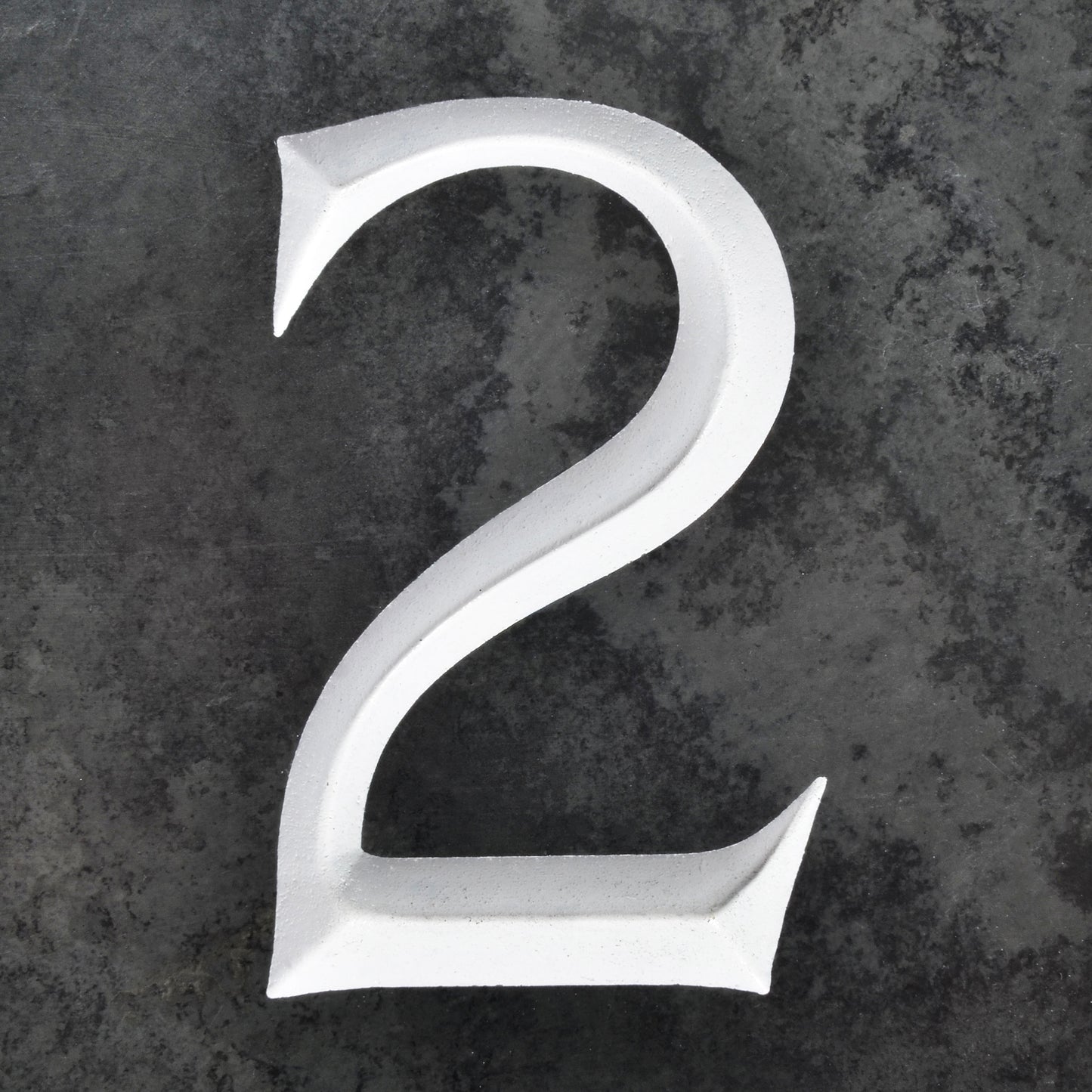 Slate House Number V-carved With White Infill Numbers from 1-99