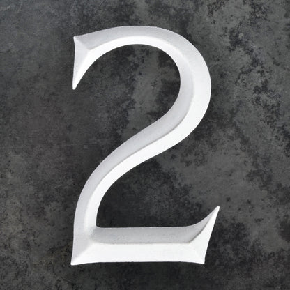 Slate House Number V-carved With White Infill Numbers from 1-99