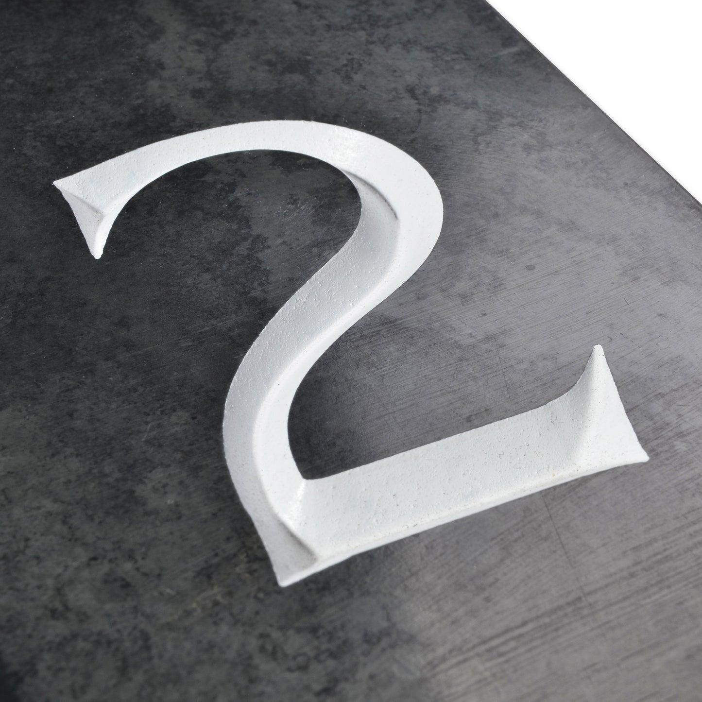 Slate House Number V-carved With White Infill Numbers from 1-99
