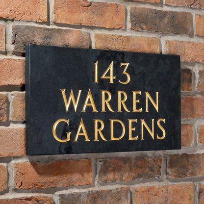 Premium Smooth Slate House Sign
