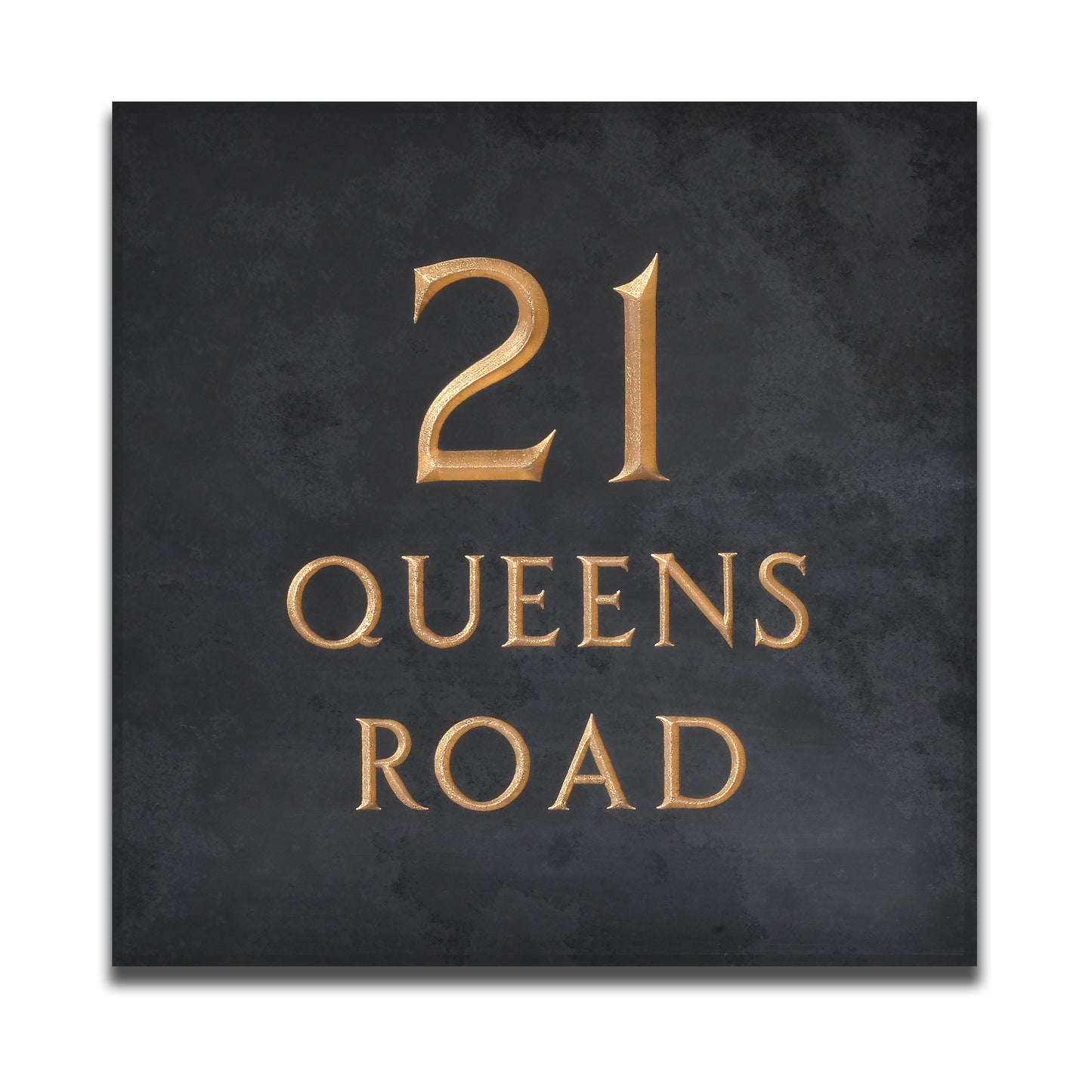 Premium Smooth Slate House Sign - 25 x 25cm