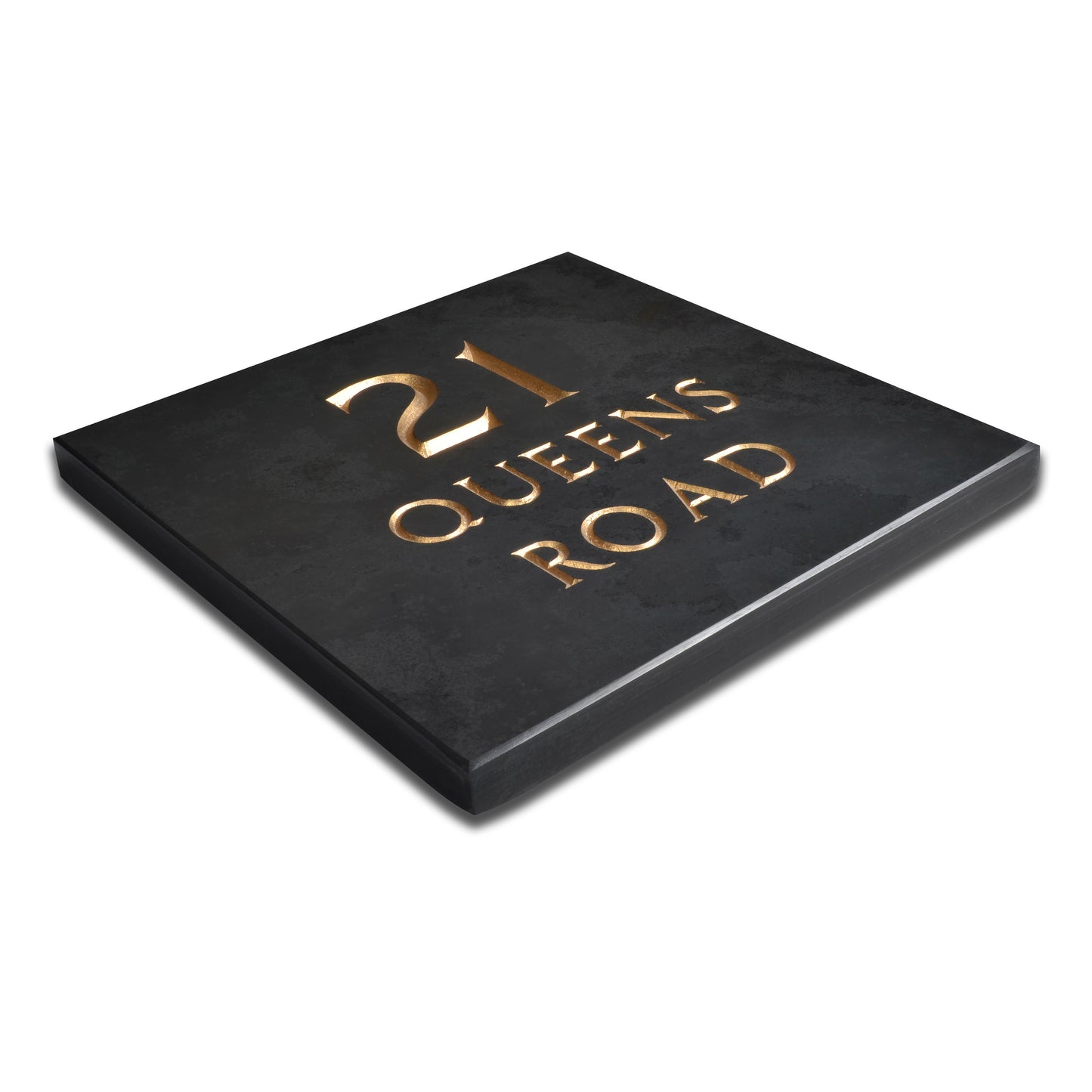 Premium Smooth Slate House Sign - 25 x 25cm