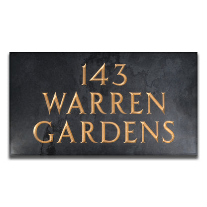 Premium Smooth Slate House Sign
