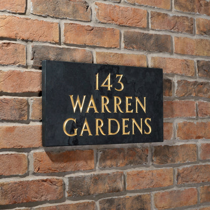 Premium Smooth Slate House Sign